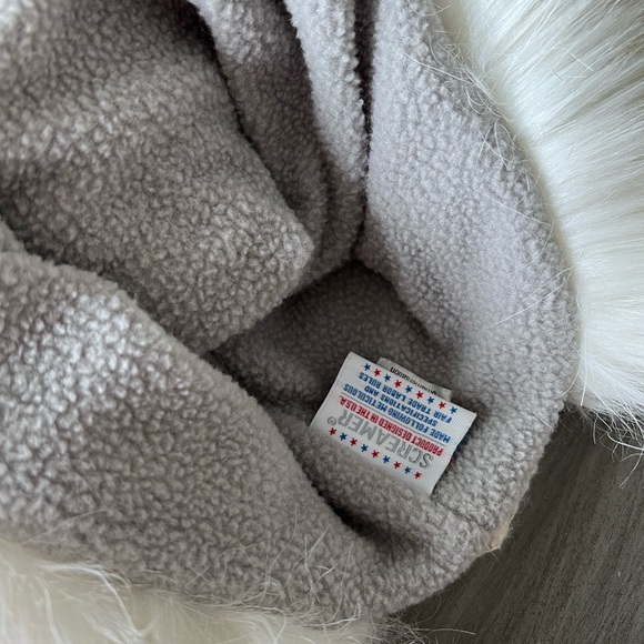 Screamer Magnolia Faux Fur Long Braid Pom Pom Knit Trapper Hat - Picture 5 of 7